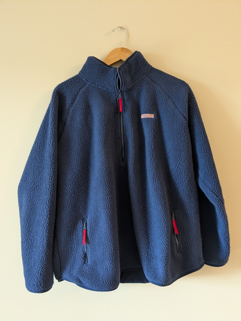 Vineyard Vines Navy Fleece Half-Zip Pullover XL